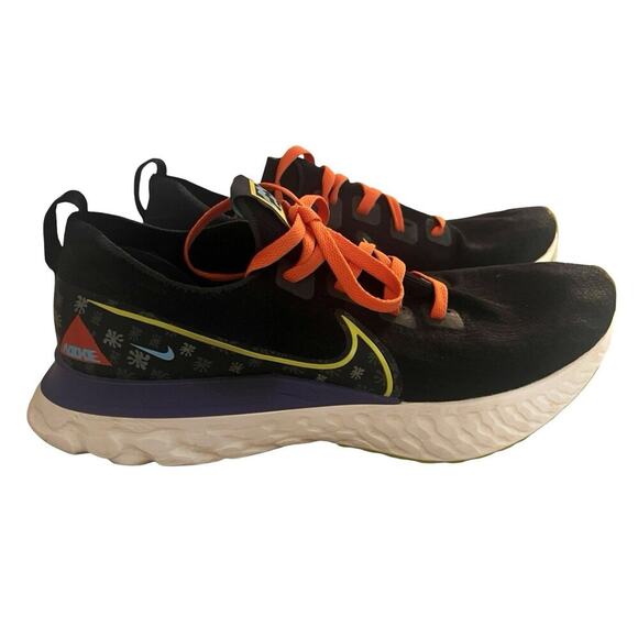 Nike React Infinity Run Flyknit AS Bright Cactus Men’s Size 14 Black Sneakers - Picture 1 of 7